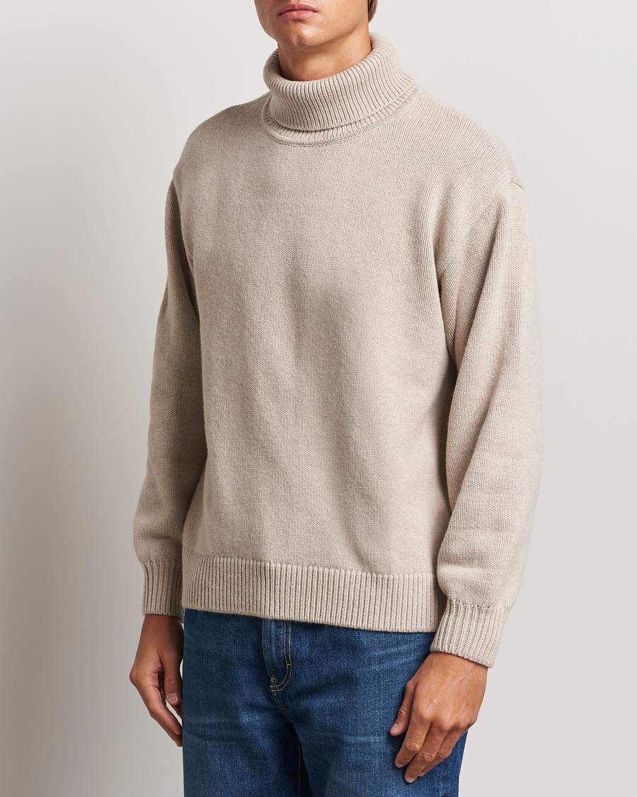 Uomini | Maglieria | Colorful Standard | Merino Wool Turtleneck Ivory White