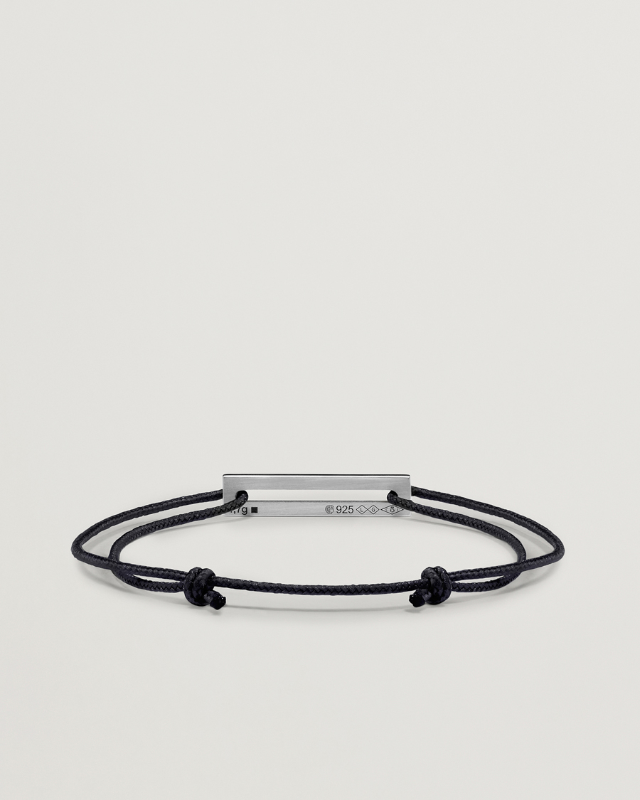 Uomini | Gioielli | LE GRAMME | Lacquered Cord Bracelet Royal Blue