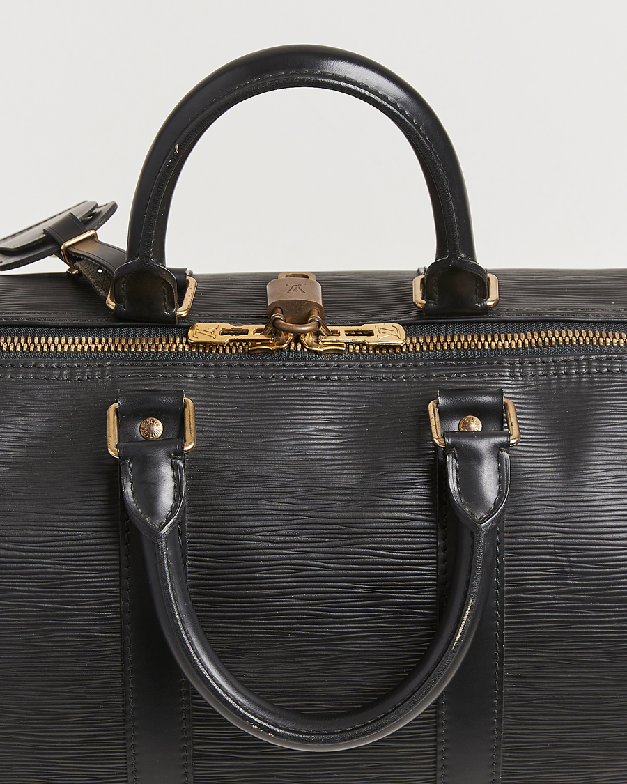 Uomini | Louis Vuitton Pre-Owned Keepall 45 Epi Leather Travel Bag Black | Louis Vuitton Pre-Owned | Keepall 45 Epi Leather Travel Bag Black