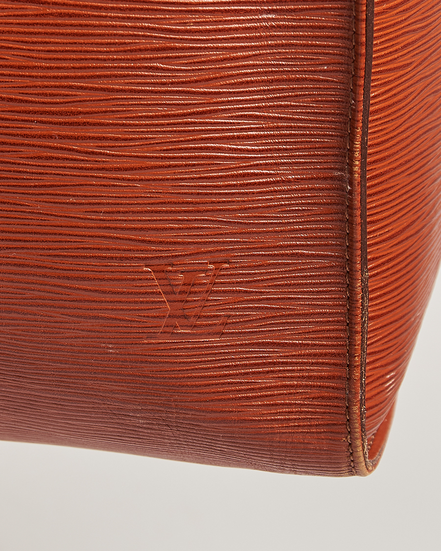 Uomini | Louis Vuitton Pre-Owned Keepall 50 Epi Leather Travel Bag Brown | Louis Vuitton Pre-Owned | Keepall 50 Epi Leather Travel Bag Brown