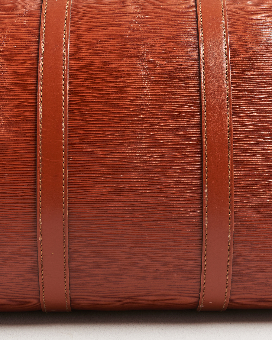 Uomini | Louis Vuitton Pre-Owned Keepall 50 Epi Leather Travel Bag Brown | Louis Vuitton Pre-Owned | Keepall 50 Epi Leather Travel Bag Brown