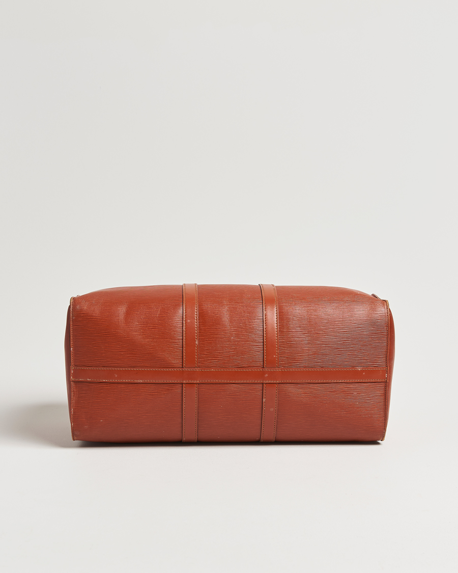 Uomini | Louis Vuitton Pre-Owned Keepall 50 Epi Leather Travel Bag Brown | Louis Vuitton Pre-Owned | Keepall 50 Epi Leather Travel Bag Brown