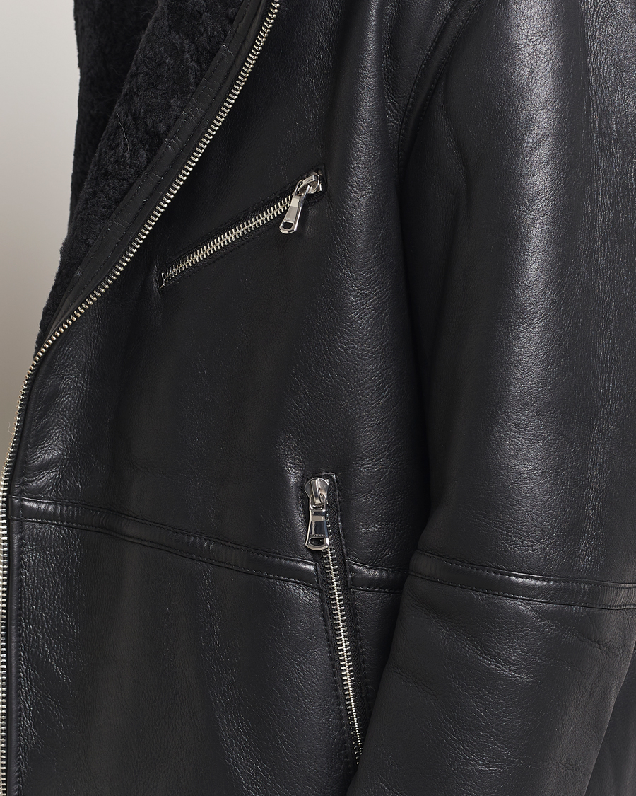 Uomini | Giacche | J.Lindeberg | Sutton Shearling Jacket Black