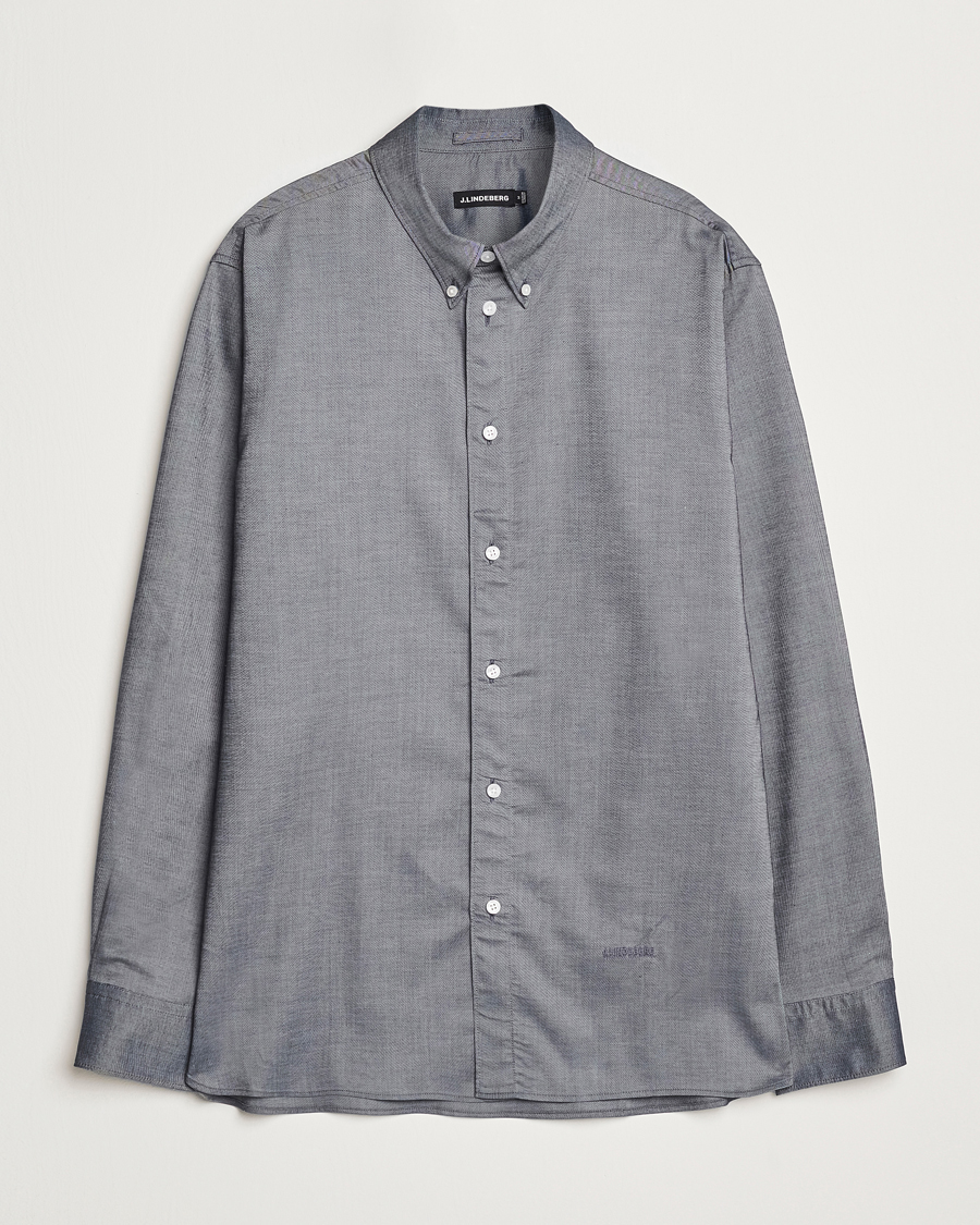 Uomini | Camicie | J.Lindeberg | Regular Stretch Oxford Shirt Navy