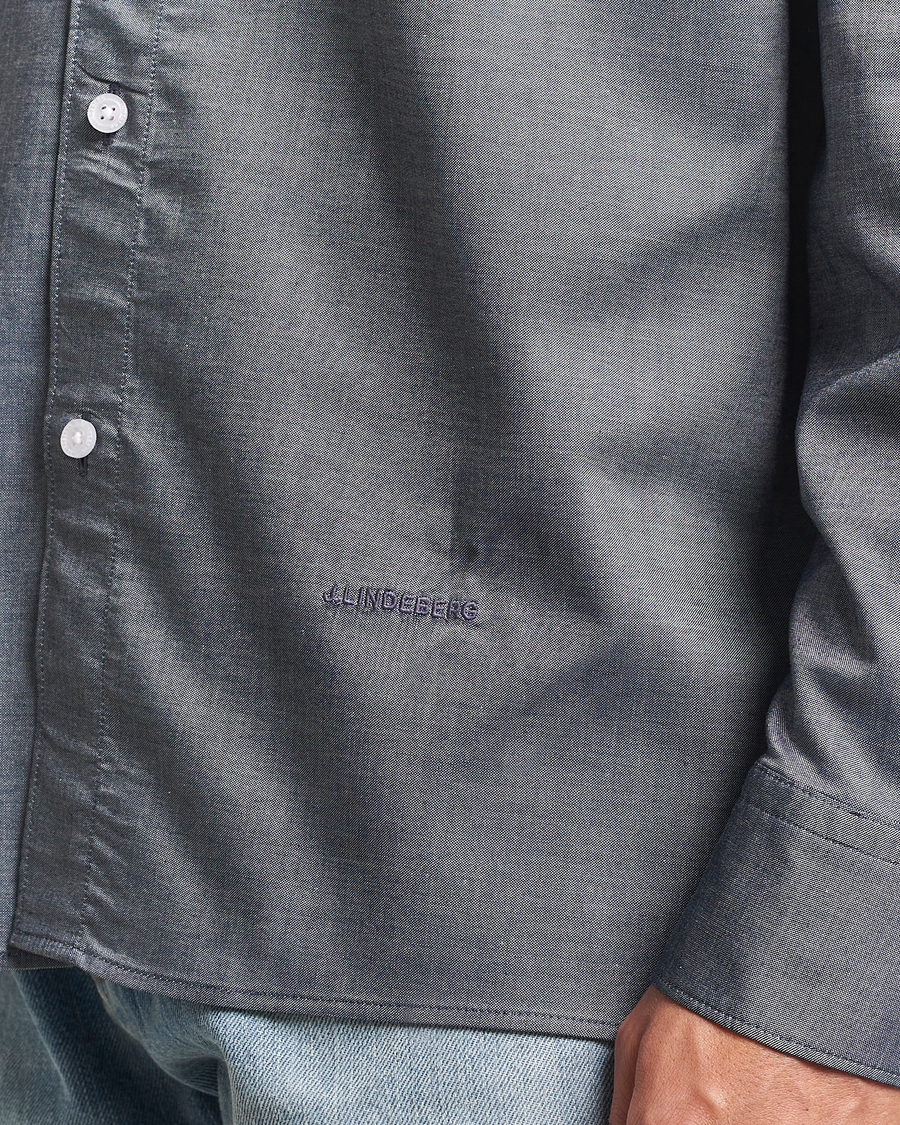 Uomini | Camicie | J.Lindeberg | Regular Stretch Oxford Shirt Navy