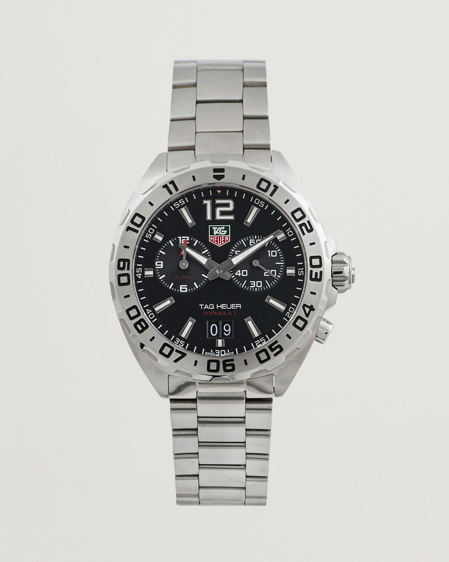 Uomini | Tag Heuer Pre-Owned Formula 1 Alarm WAZ111A Silver | Tag Heuer Pre-Owned | Formula 1 Alarm WAZ111A Silver