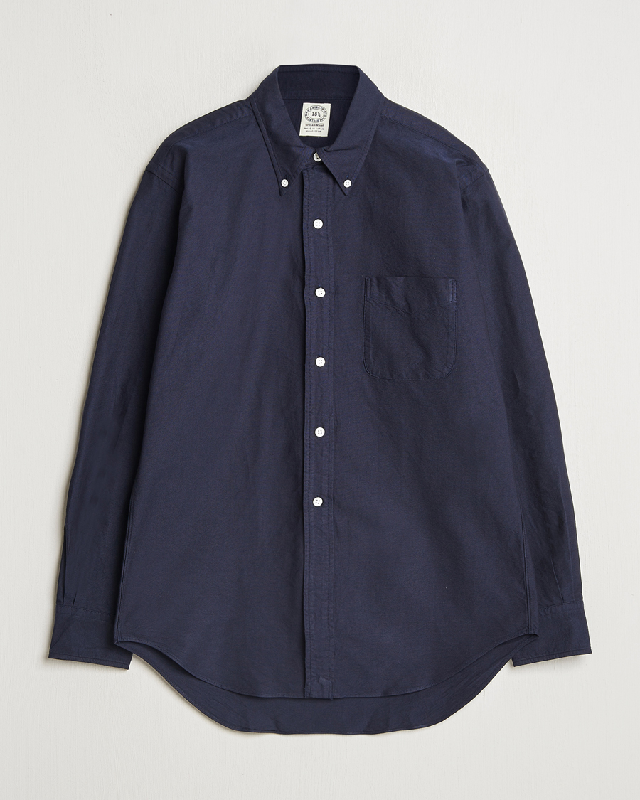 Uomini | Camicie | Kamakura Shirts | Vintage Ivy Oxford Button Down Shirt Navy