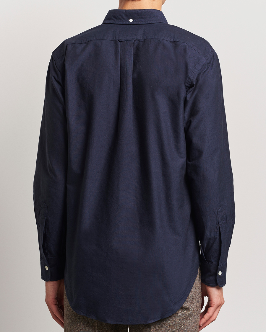 Uomini | Camicie | Kamakura Shirts | Vintage Ivy Oxford Button Down Shirt Navy