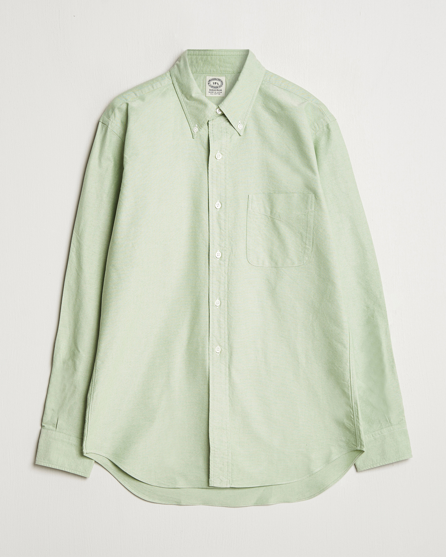 Uomini | Camicie | Kamakura Shirts | Vintage Ivy Oxford Button Down Shirt Green