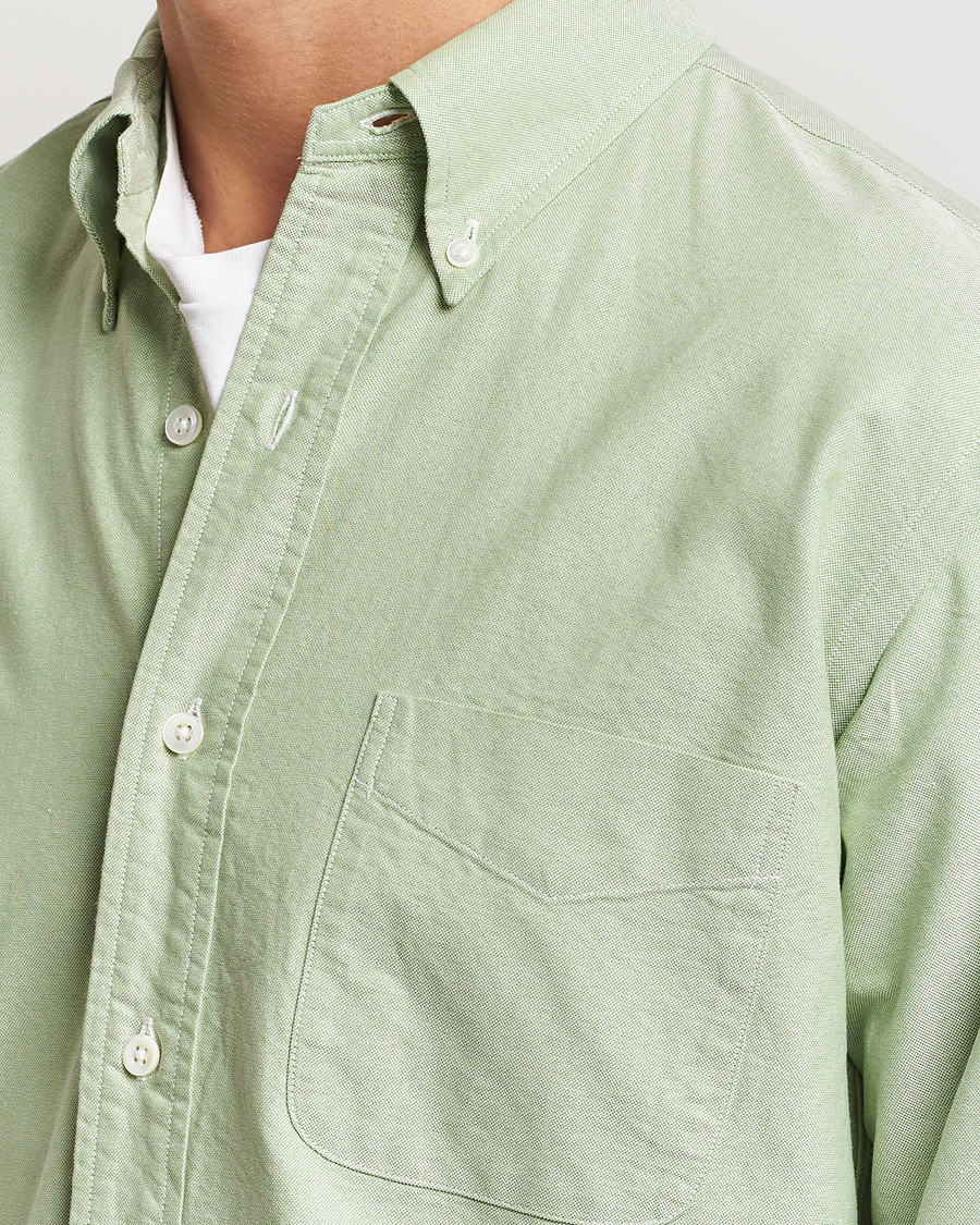 Uomini | Camicie | Kamakura Shirts | Vintage Ivy Oxford Button Down Shirt Green