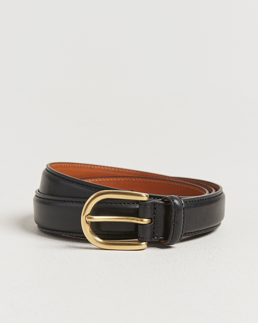 Uomini | Cinture | Kamakura Shirts | Vintage Ivy Horseshoe Buckle Belt Black