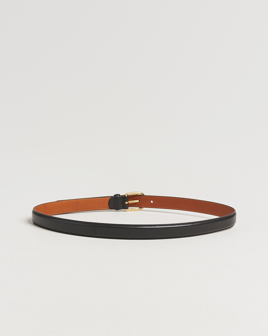 Uomini | Cinture | Kamakura Shirts | Vintage Ivy Horseshoe Buckle Belt Black