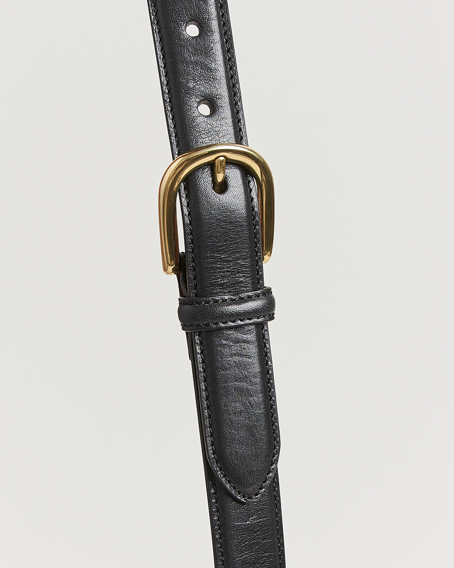 Uomini | Cinture | Kamakura Shirts | Vintage Ivy Horseshoe Buckle Belt Black