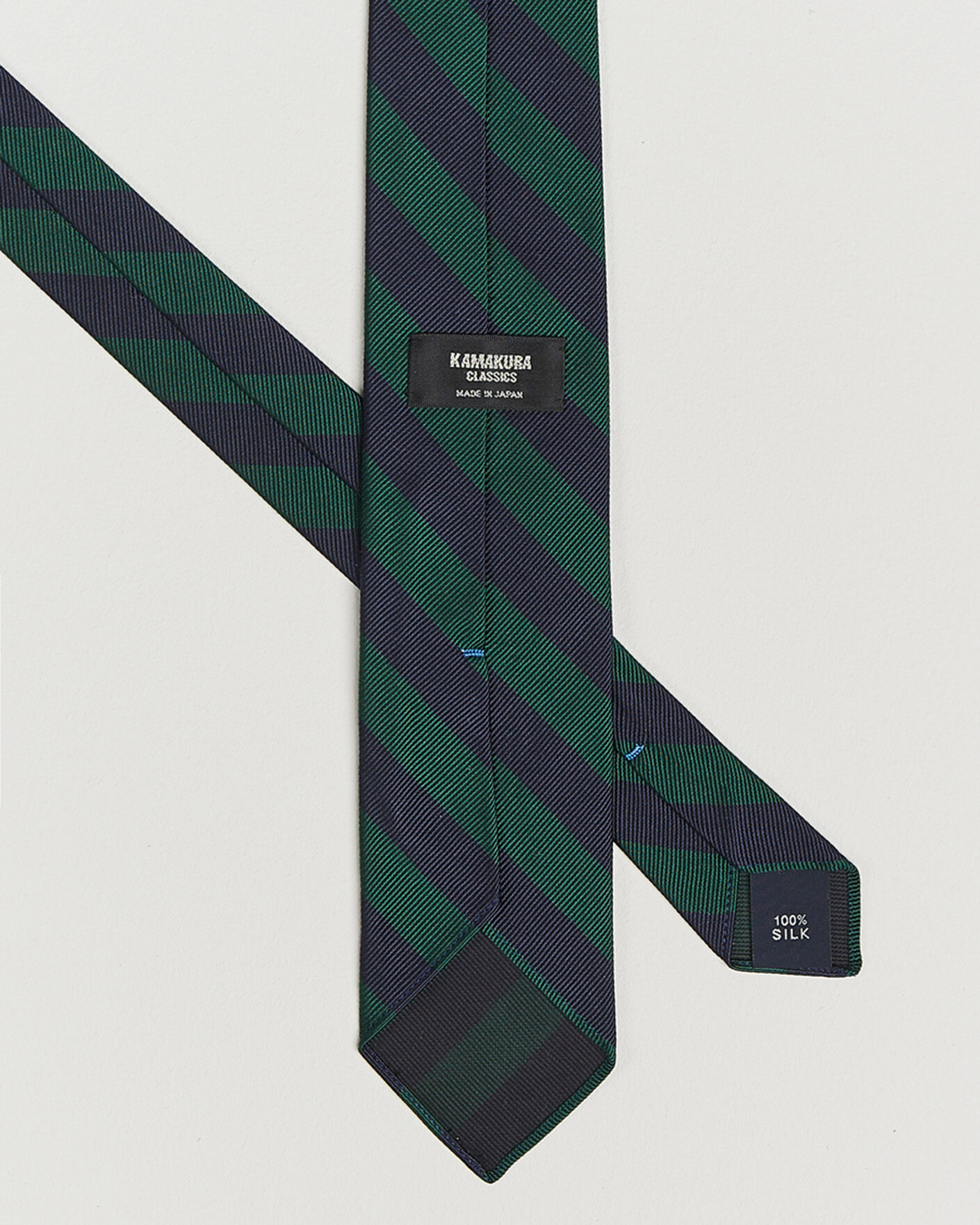 Uomini | Cravatte | Kamakura Shirts | Kamakura ShirtsVintage Ivy Regimental Stripe Silk TieNavy/Green