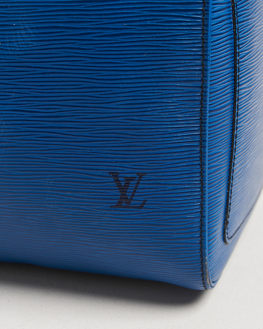 Uomini | Louis Vuitton Pre-Owned Keepall 50 Epi Leather Travel Bag Blue | Louis Vuitton Pre-Owned | Keepall 50 Epi Leather Travel Bag Blue