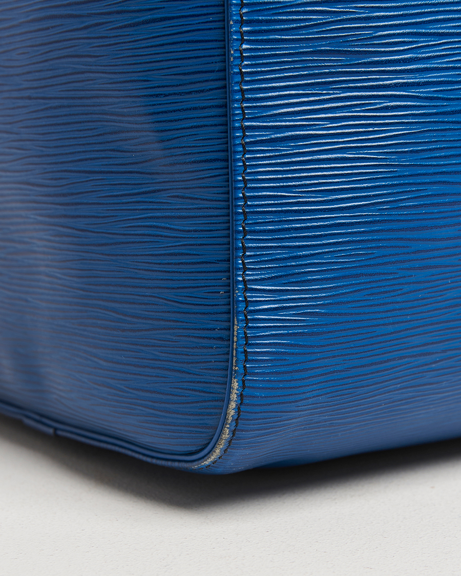 Uomini | Louis Vuitton Pre-Owned Keepall 50 Epi Leather Travel Bag Blue | Louis Vuitton Pre-Owned | Keepall 50 Epi Leather Travel Bag Blue