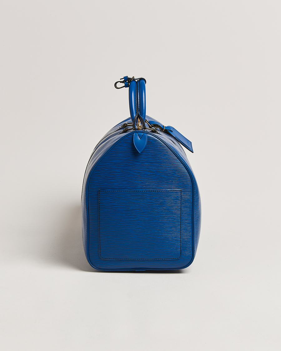Uomini | Louis Vuitton Pre-Owned Keepall 50 Epi Leather Travel Bag Blue | Louis Vuitton Pre-Owned | Keepall 50 Epi Leather Travel Bag Blue