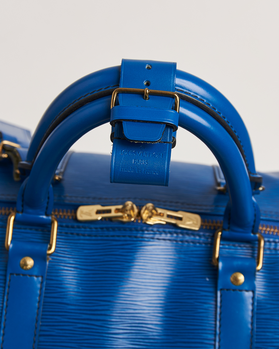Uomini | Louis Vuitton Pre-Owned Keepall 50 Epi Leather Travel Bag Blue | Louis Vuitton Pre-Owned | Keepall 50 Epi Leather Travel Bag Blue