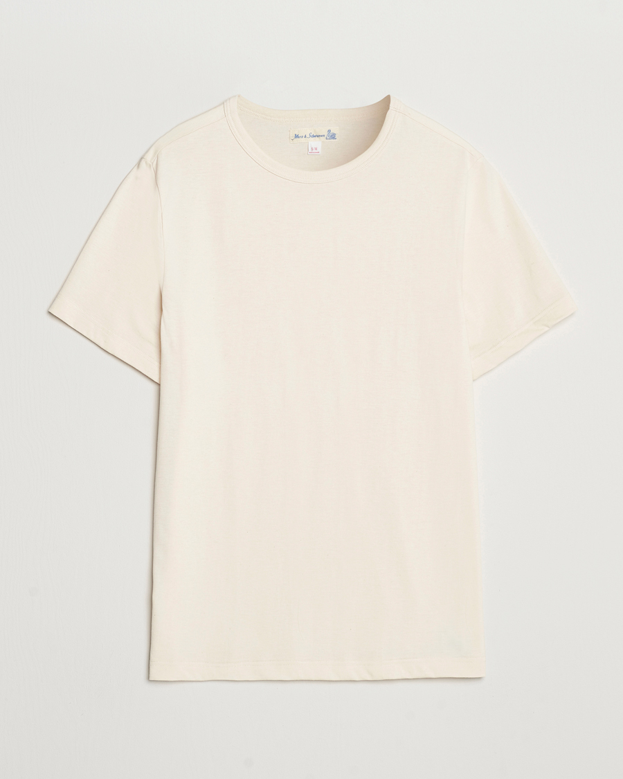 Uomini | T-shirt | Merz b. Schwanen | 1950s Classic Loopwheeled T-shirt Nature