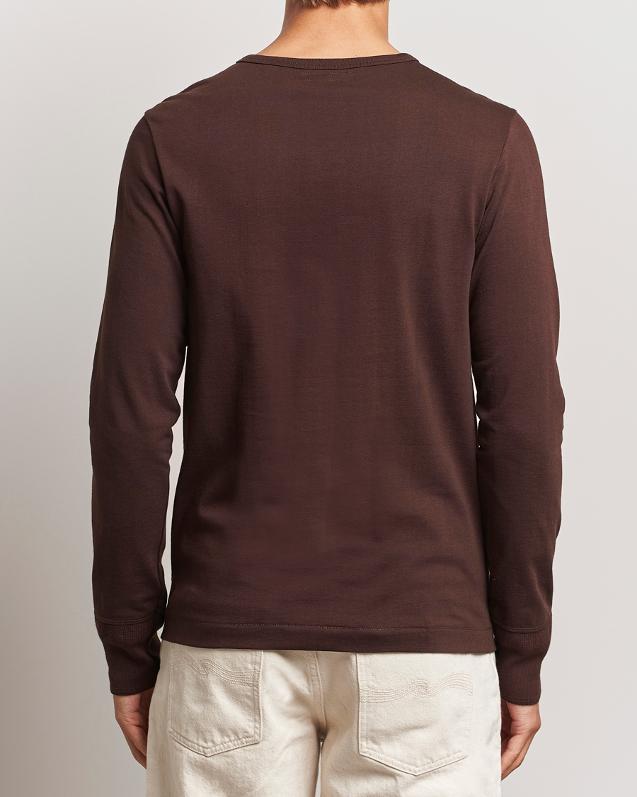 Uomini | Maglieria | Merz b. Schwanen | Classic Organic Cotton Henley Coffee