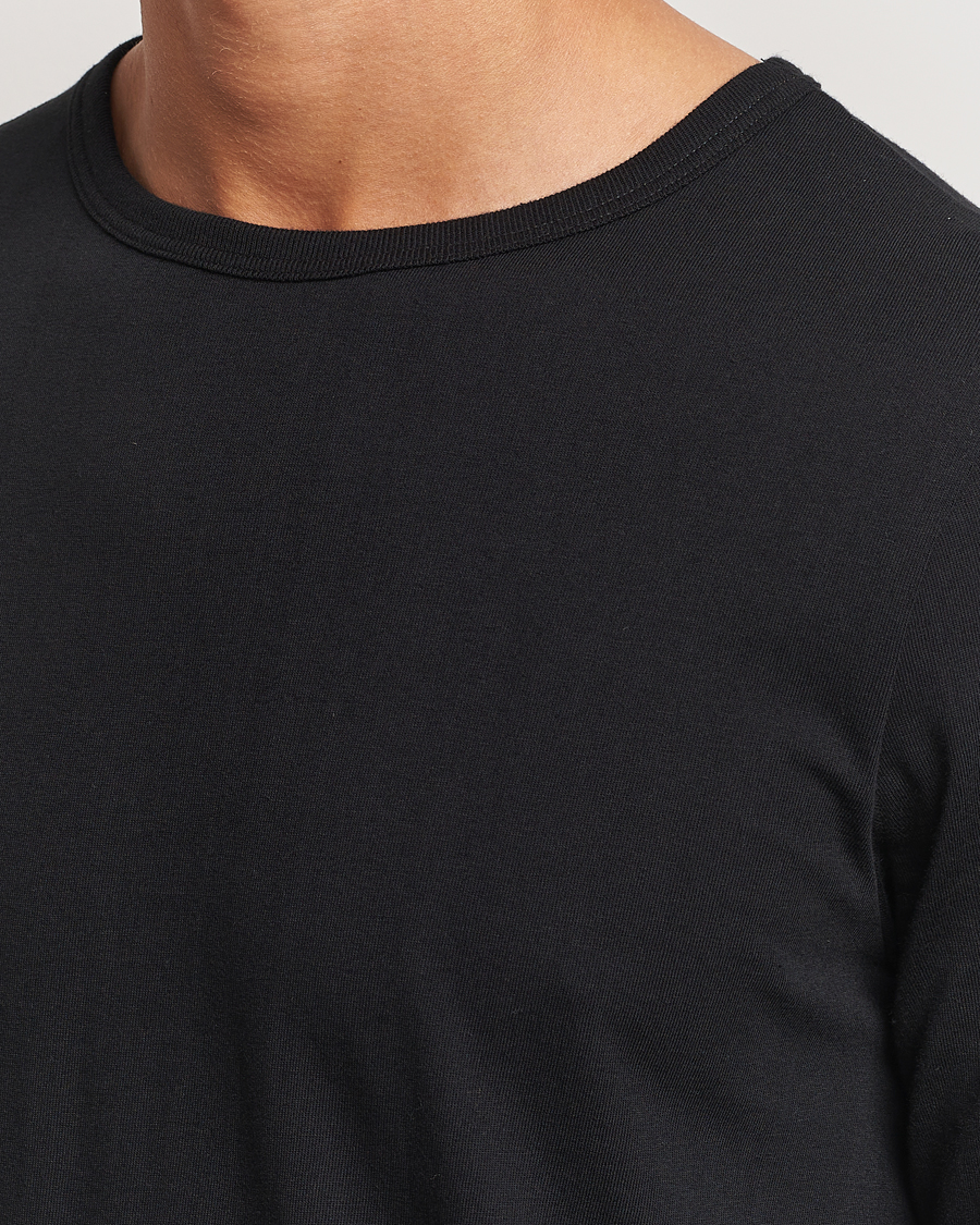 Uomini | T-shirt | Merz b. Schwanen | 1950s Classic Loopwheeled Longsleeve T-Shirt Black