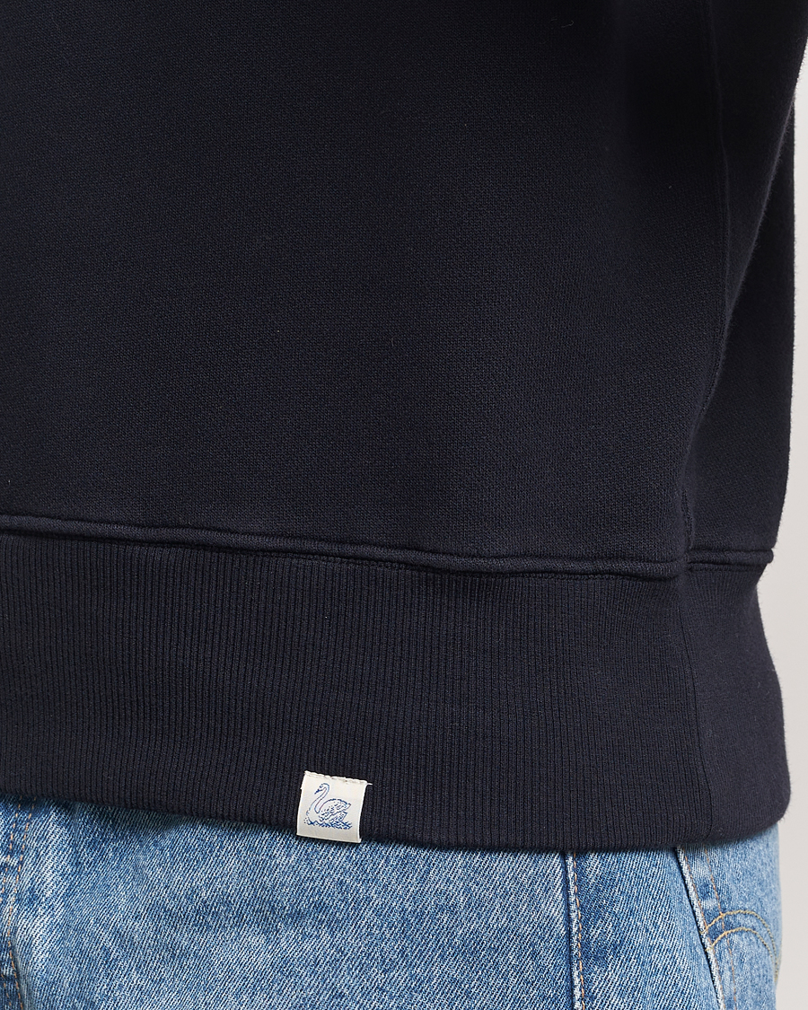 Uomini | Maglieria | Merz b. Schwanen | Vintage Fleece Half Zip Sweatshirt Dark Navy
