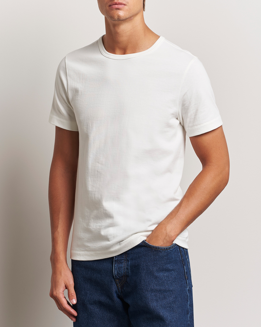 Uomini | T-shirt | Merz b. Schwanen | Classic Fit Loopwheeled T-Shirt White