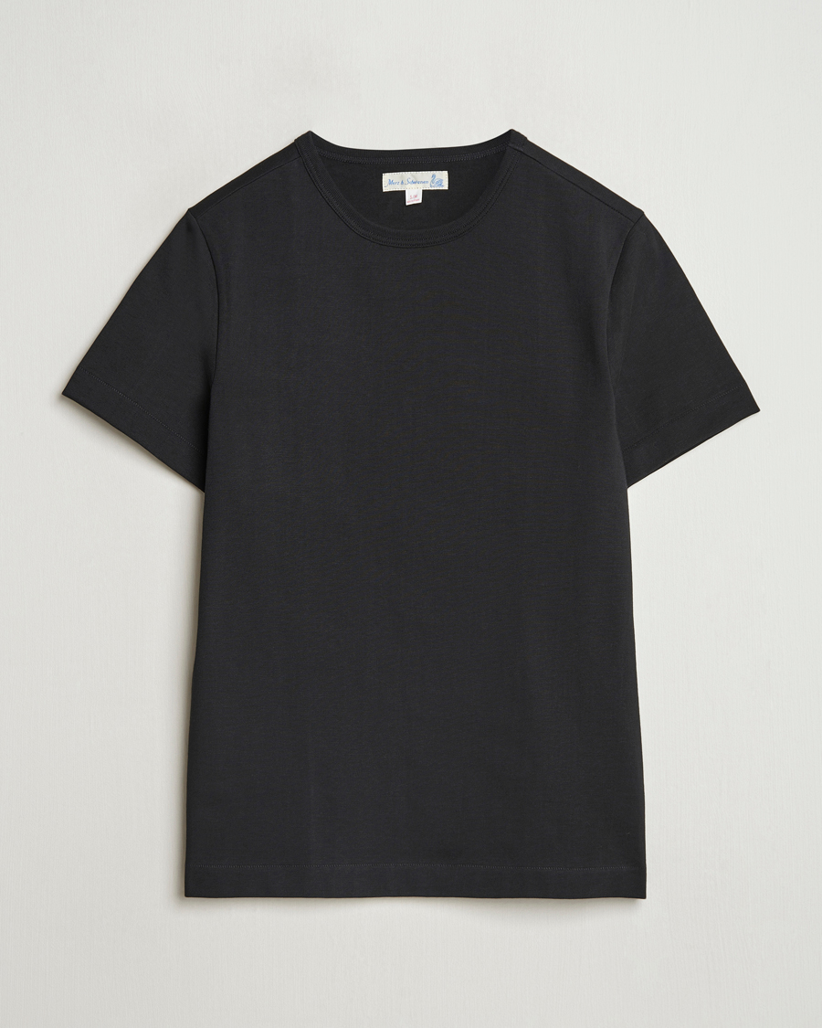 Uomini | T-shirt | Merz b. Schwanen | Classic Fit Loopwheeled T-Shirt Black