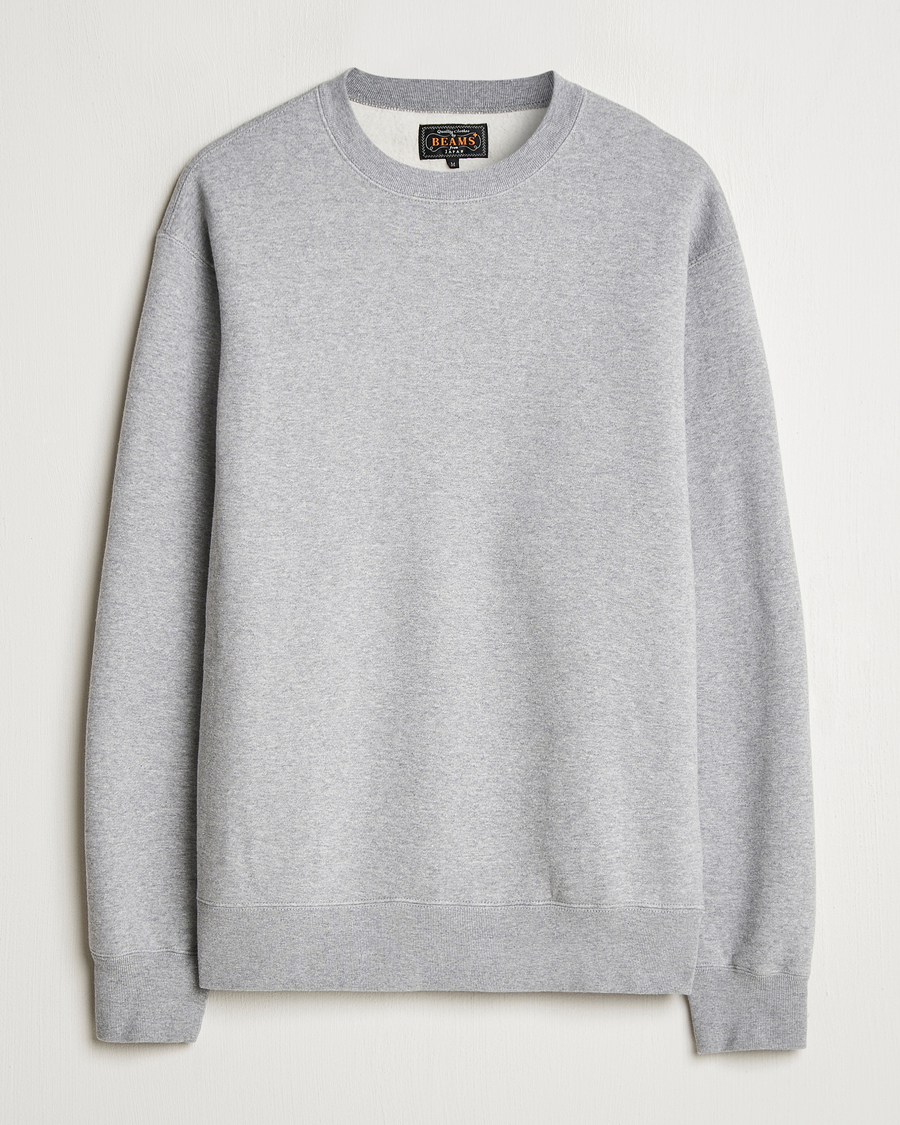 Uomini | Maglieria | BEAMS PLUS | Japanese Cotton Sweatshirt Heather Grey
