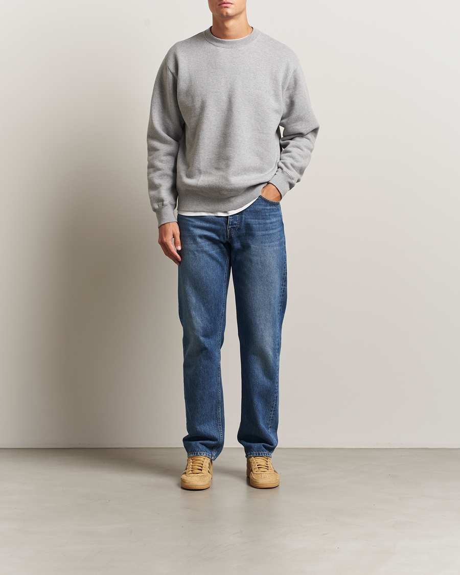 Uomini | Maglieria | BEAMS PLUS | Japanese Cotton Sweatshirt Heather Grey