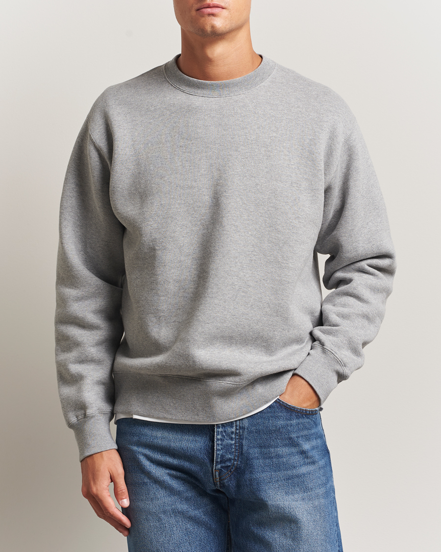 Uomini | Maglieria | BEAMS PLUS | Japanese Cotton Sweatshirt Heather Grey
