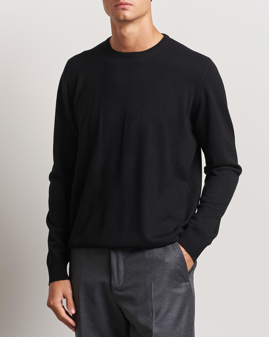 Uomini | Maglieria | Gran Sasso | Wool/Cashmere Crew Neck Black