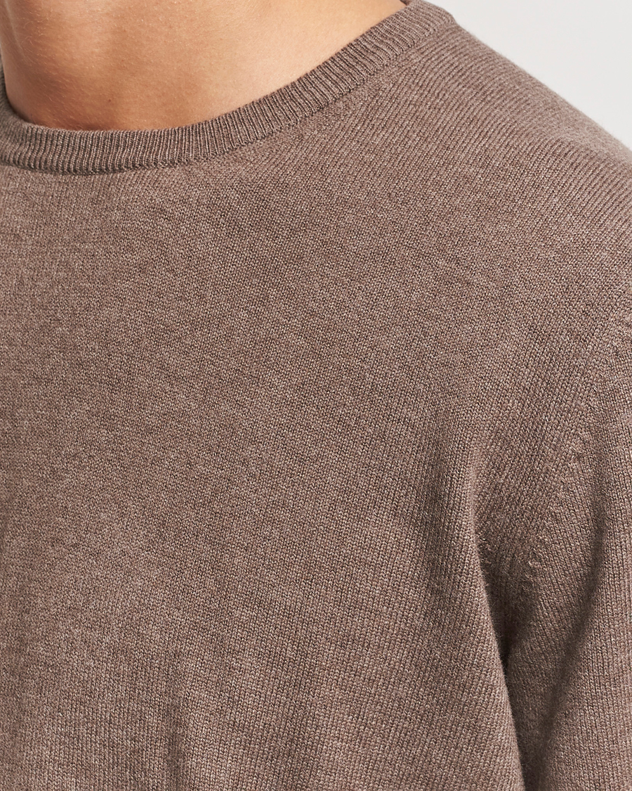 Uomini | Maglieria | Gran Sasso | Wool/Cashmere Crew Neck Light Brown