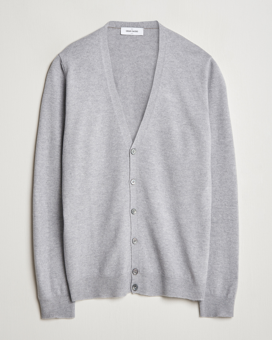 Uomini | Maglieria | Gran Sasso | Wool/Cashmere Cardigan Light Grey