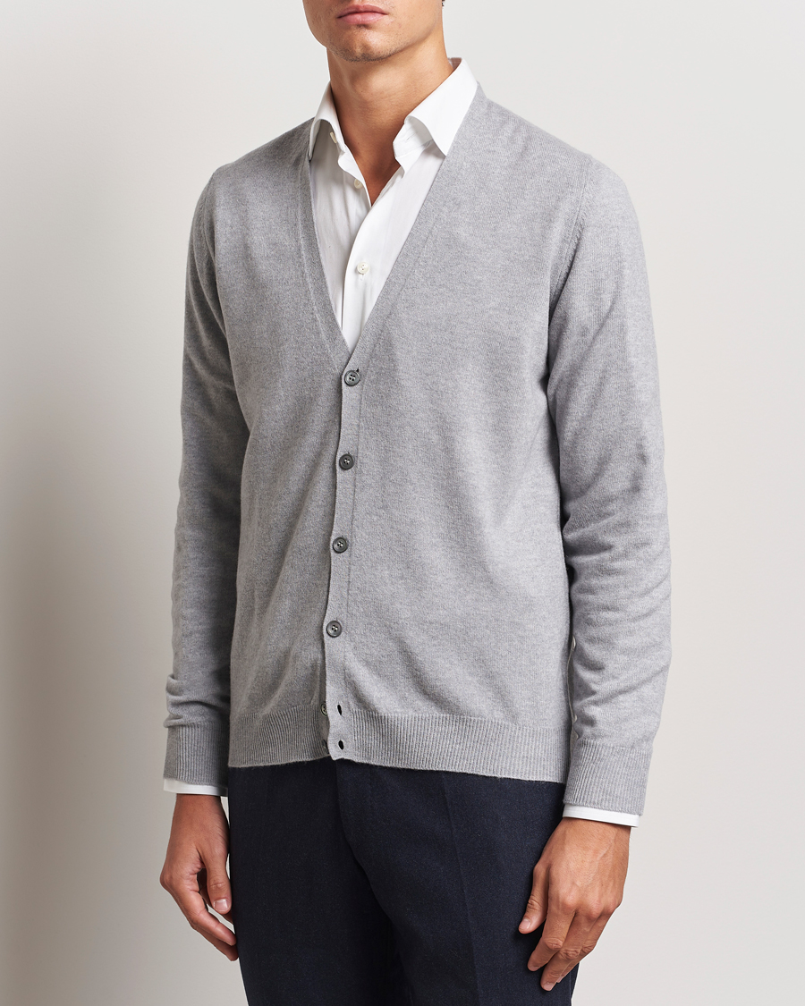 Uomini | Maglieria | Gran Sasso | Wool/Cashmere Cardigan Light Grey