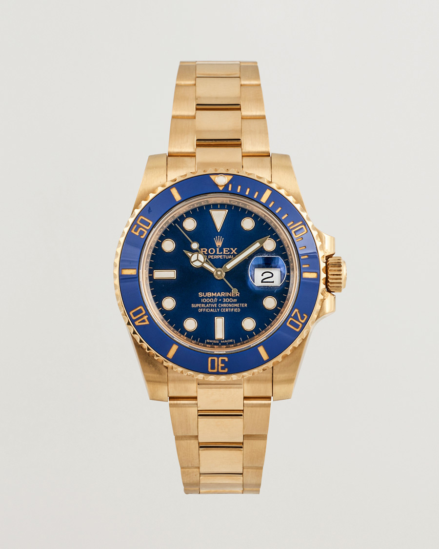 Uomini | Rolex Pre-Owned Submariner Date 18K 116618LB Gold | Rolex Pre-Owned | Submariner Date 18K 116618LB Gold