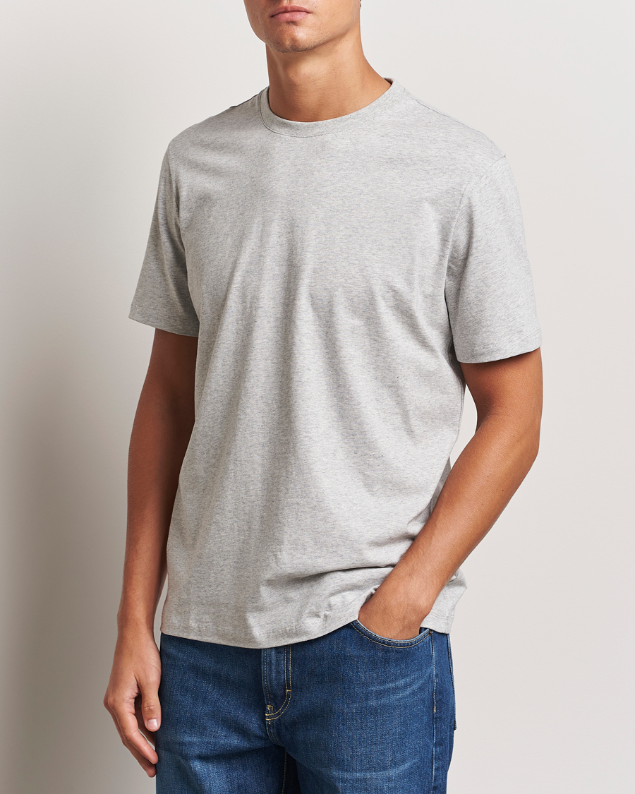 Uomini | T-shirt | A Day's March | Midweight T-Shirt Grey Melange