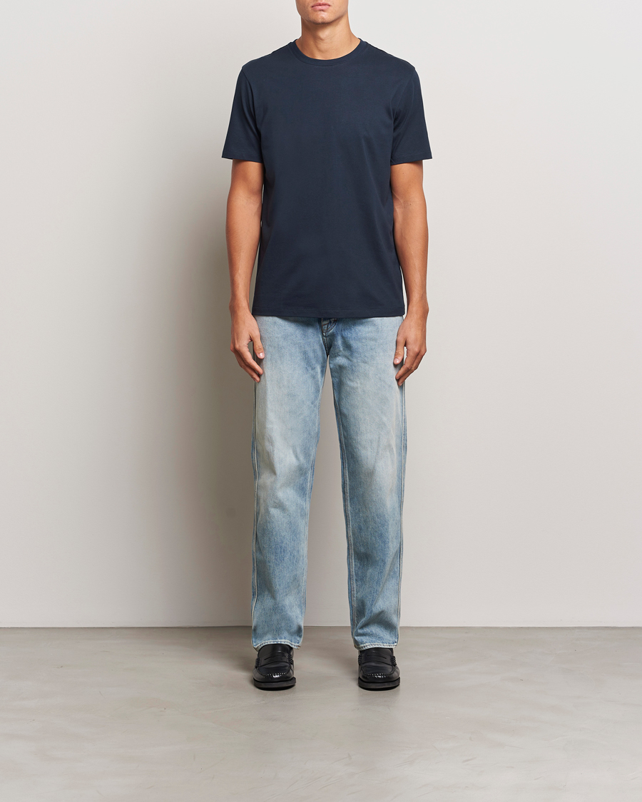 Uomini | T-shirt | A Day's March | Midweight T-Shirt Navy
