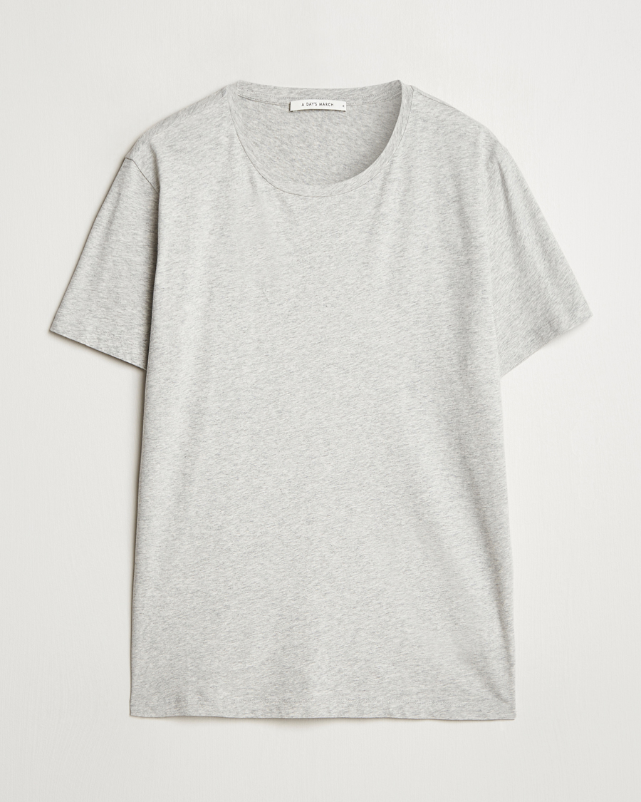 Uomini | T-shirt | A Day's March | Lightweight T-Shirt Grey Melange