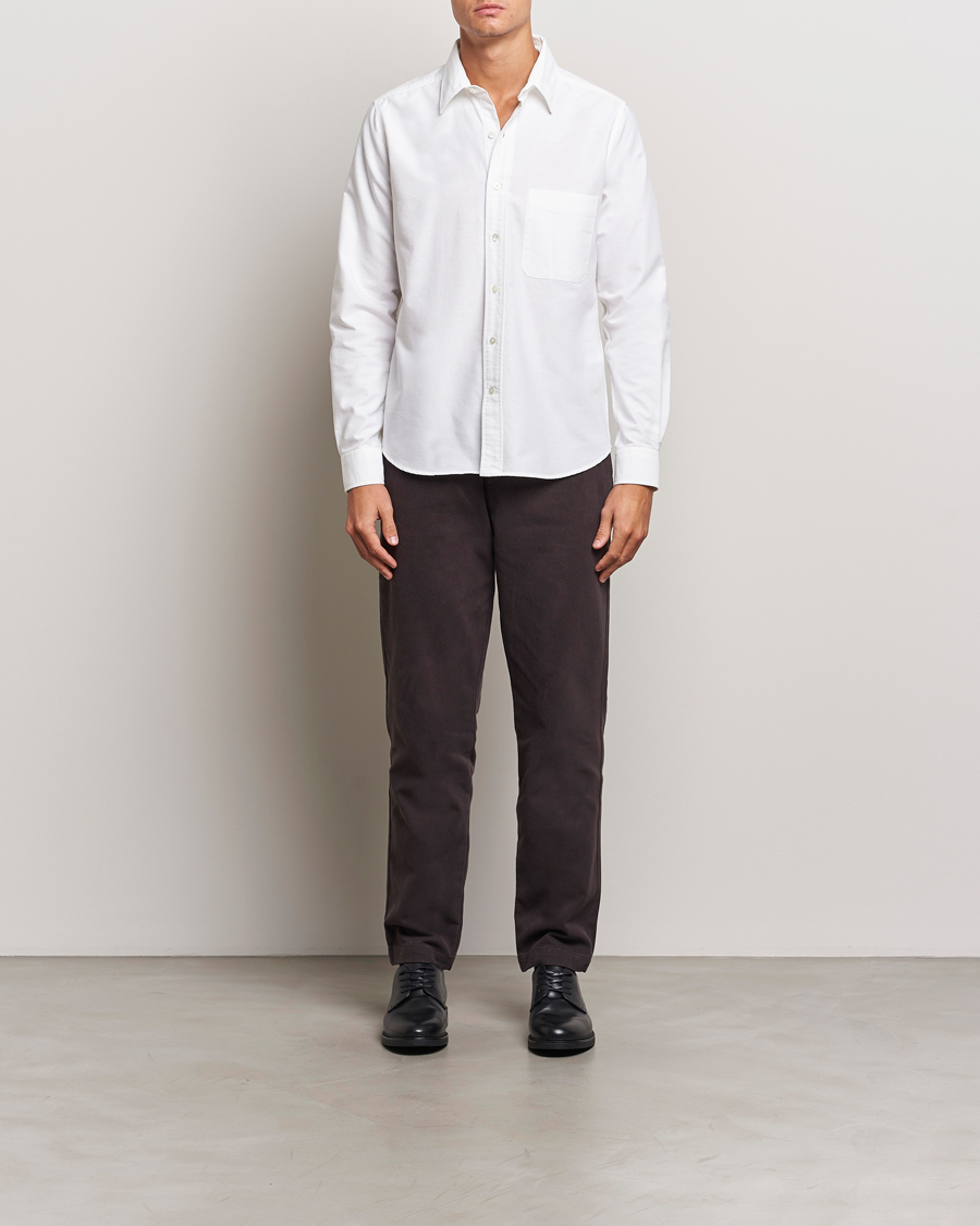 Uomini | Camicie | A Day's March | Mason Dyed Oxford Shirt White