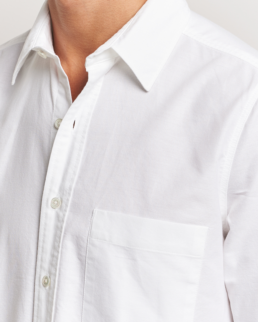 Uomini | Camicie | A Day's March | Mason Dyed Oxford Shirt White