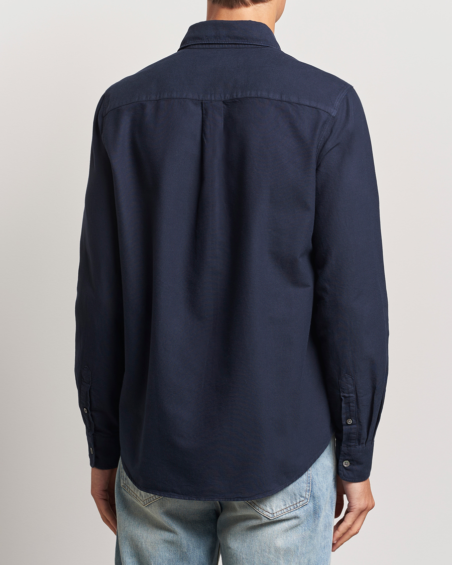 Uomini | Camicie | A Day's March | Mason Dyed Oxford Shirt Navy