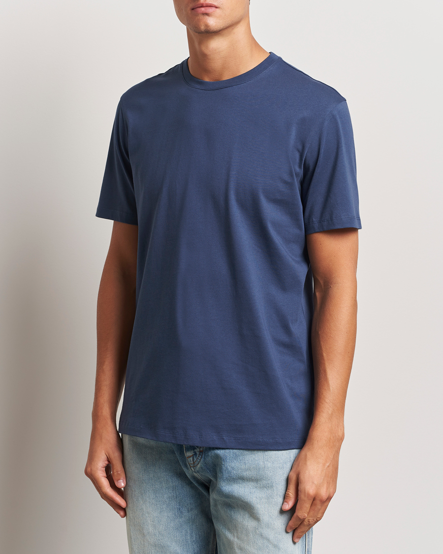 Uomini | T-shirt | A Day's March | Midweight T-Shirt Brewers Blue