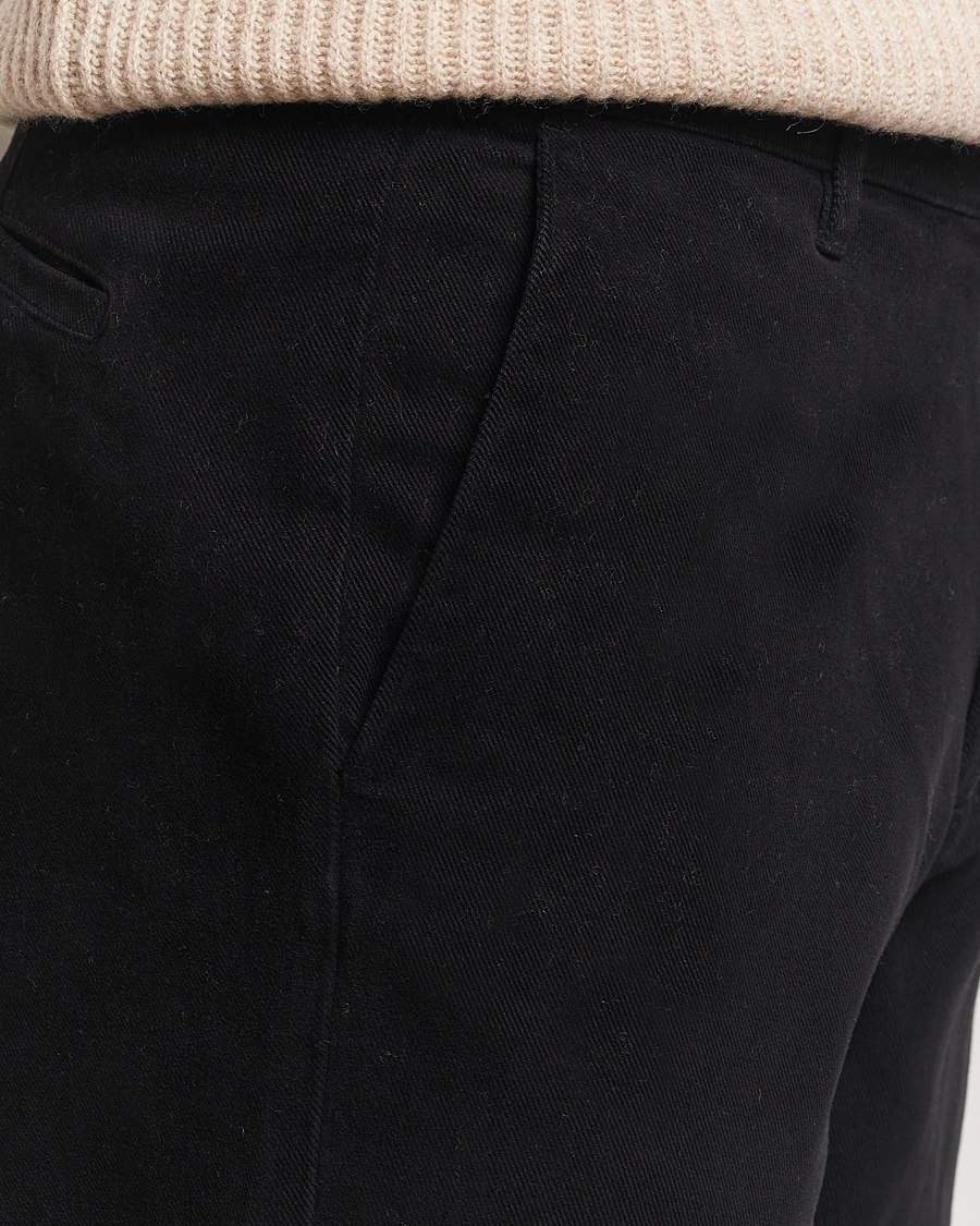 Uomini | Pantaloni | A Day's March | Miller Cotton/Lyocell Trousers Black