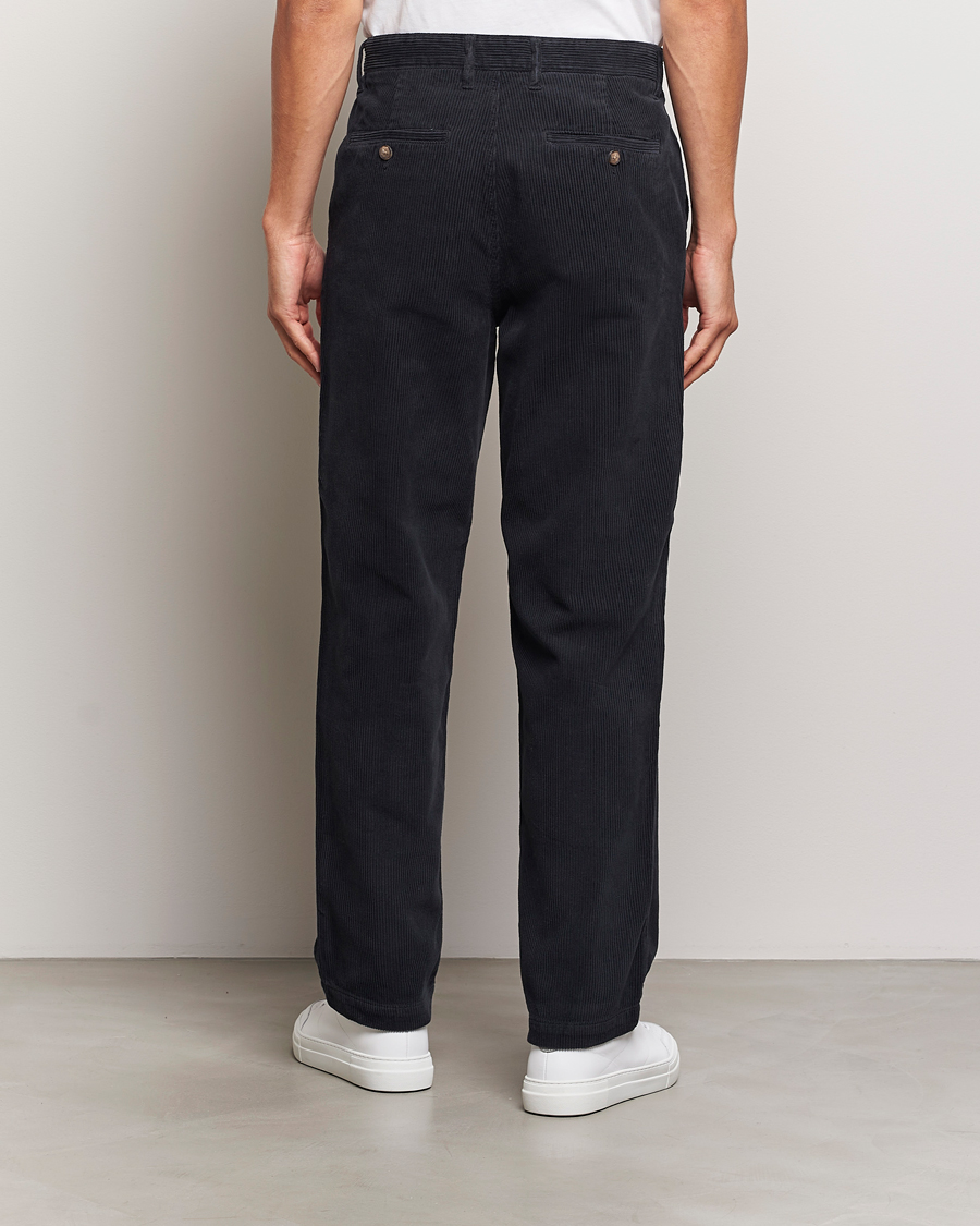 Uomini | Pantaloni | A Day's March | Redwood Corduroy Trousers Black