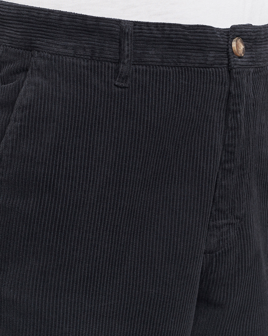 Uomini | Pantaloni | A Day's March | Redwood Corduroy Trousers Black