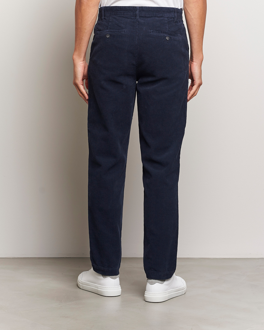 Uomini | Pantaloni | A Day's March | Miller Corduroy Trousers Navy