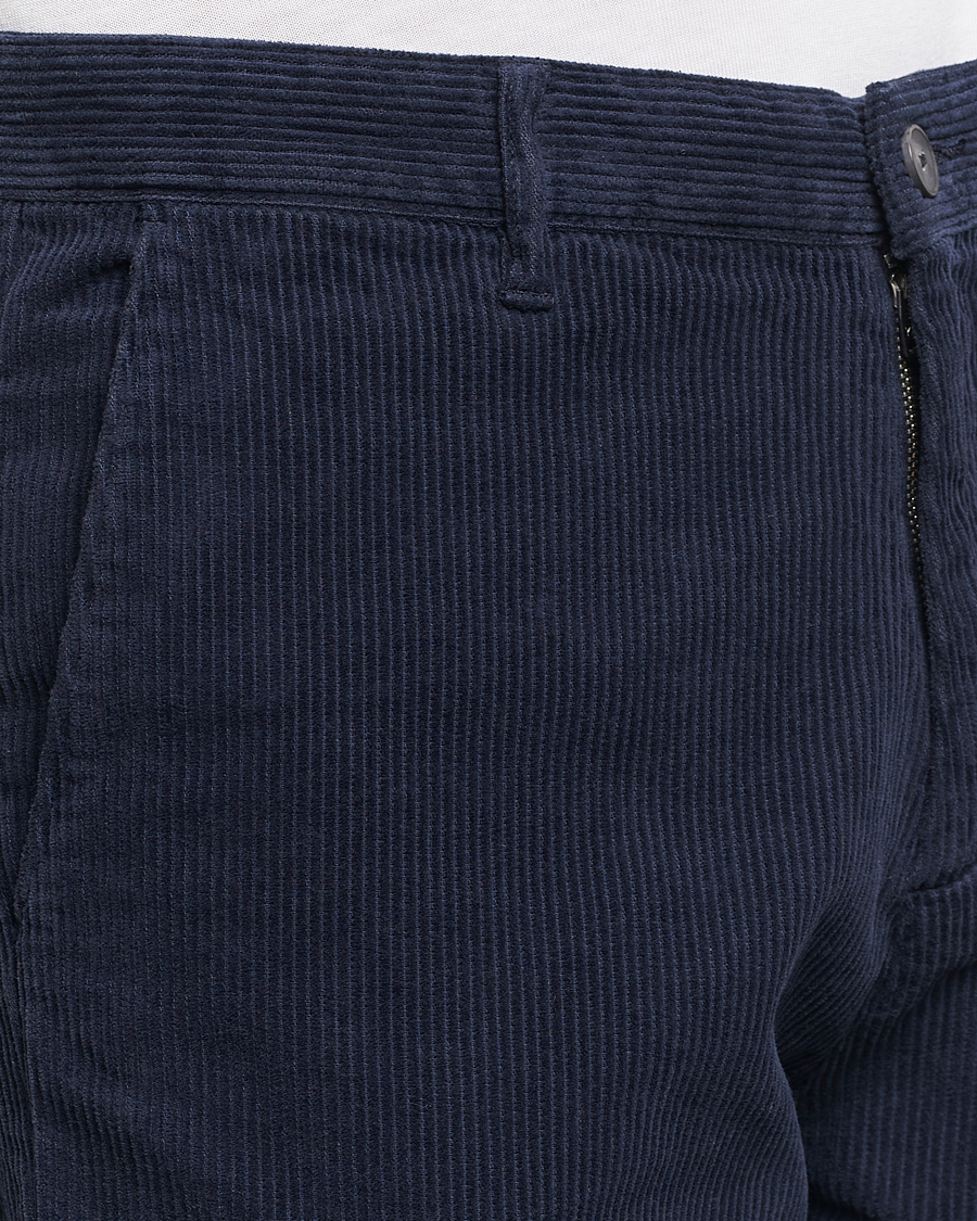 Uomini | Pantaloni | A Day's March | Miller Corduroy Trousers Navy