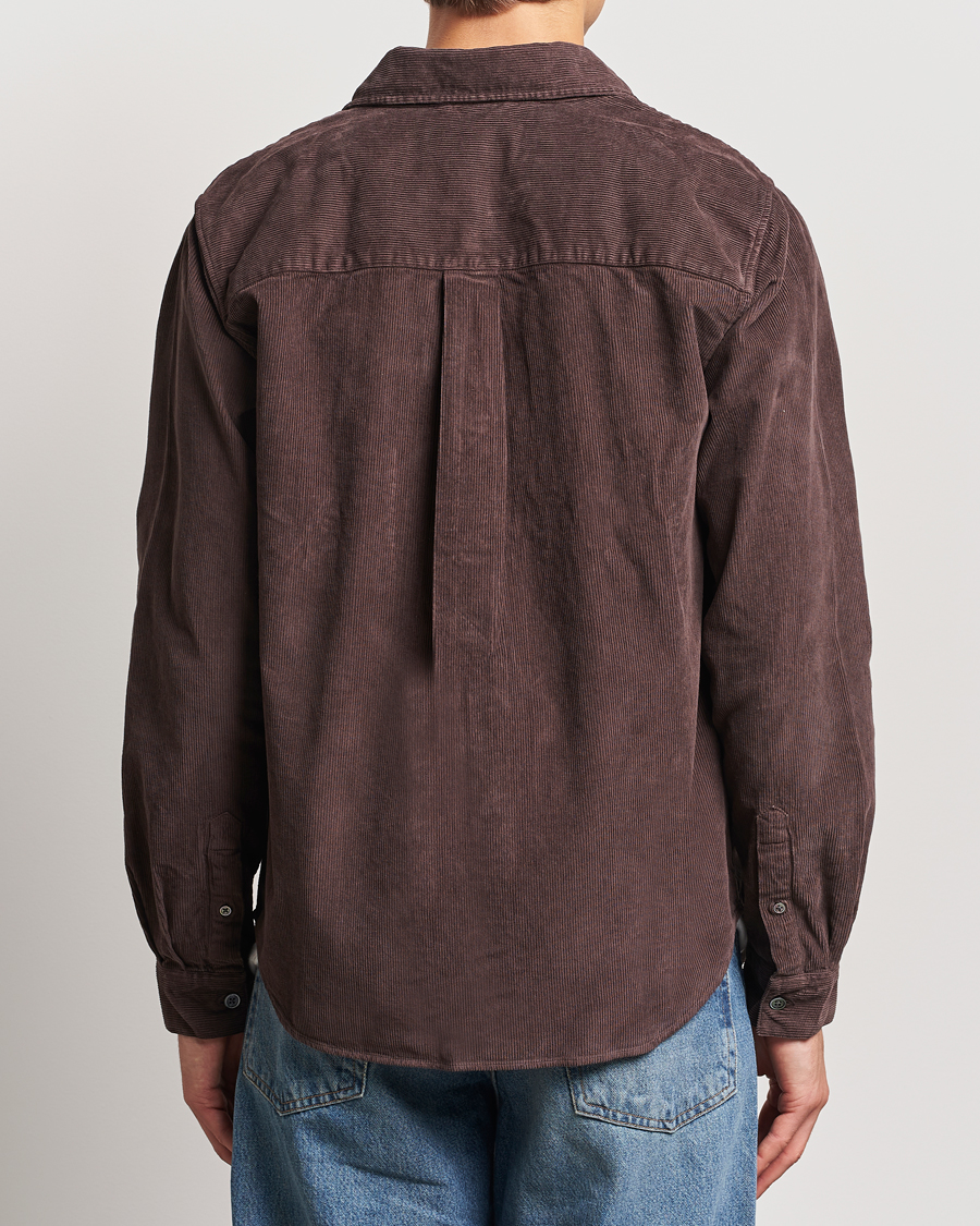 Uomini | Camicie | A Day's March | Denver Corduroy Shirt Chocolate