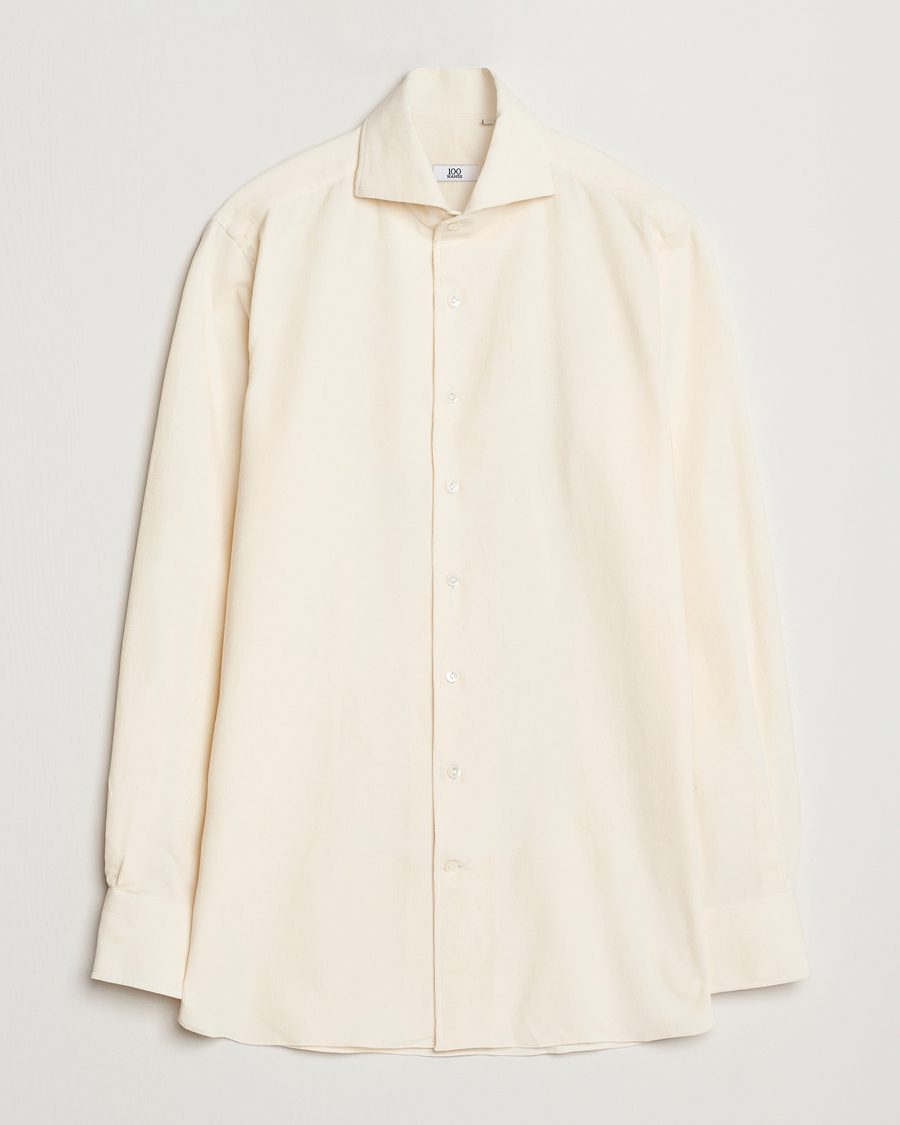 Uomini | Camicie | 100Hands | Japan Corduroy Shirt Off White